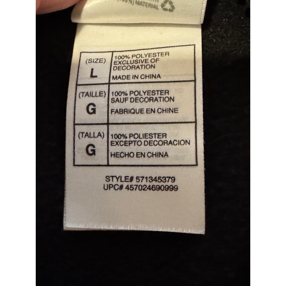 Disney Store Nightmare Before Christmas Jack Skellington Fleece Quarter Zip L - Picture 6 of 6